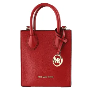 Michael Kors Mercer Extra-Small Pebbled Bag, Red