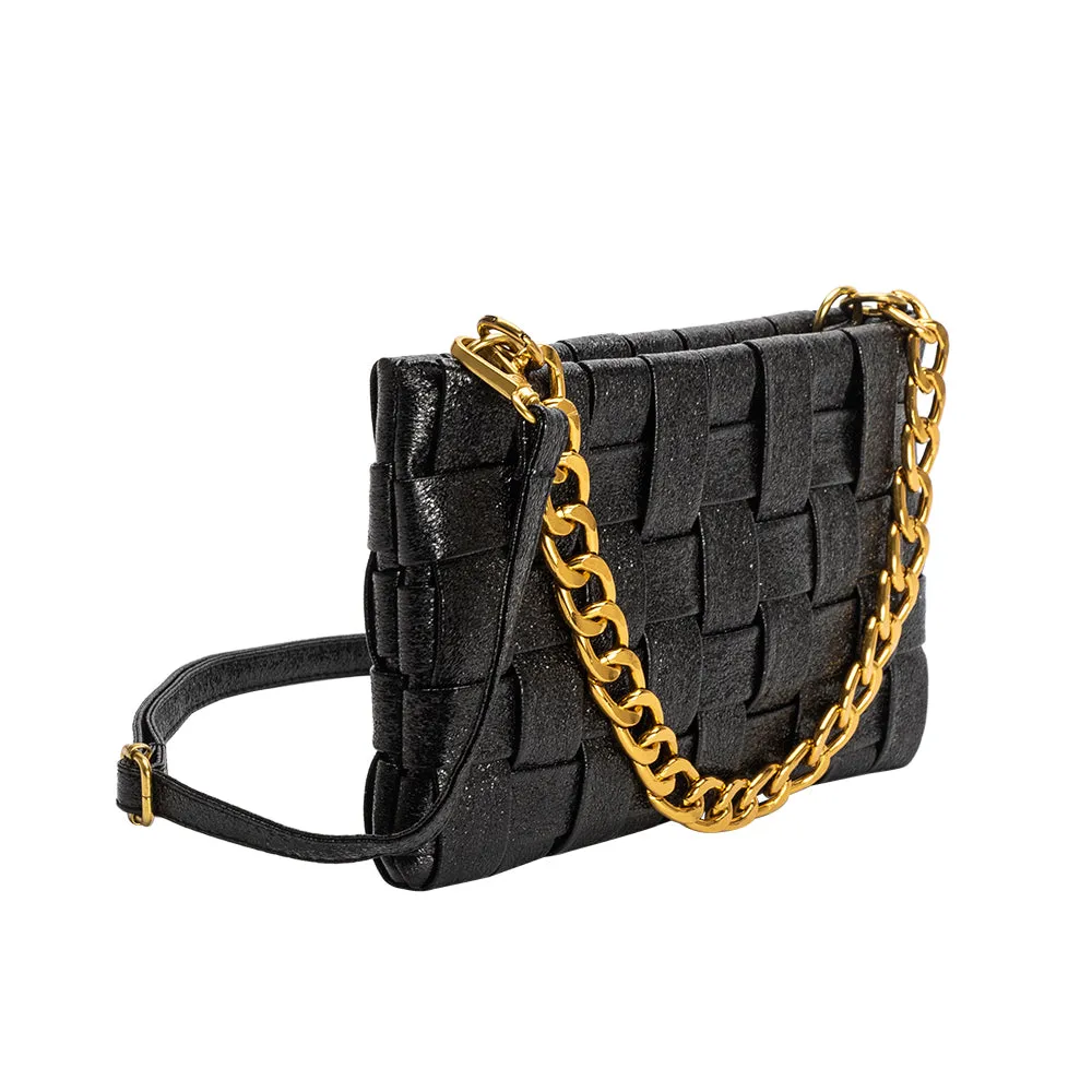 Mimie Onyx Woven Crossbody Bag - FINAL SALE