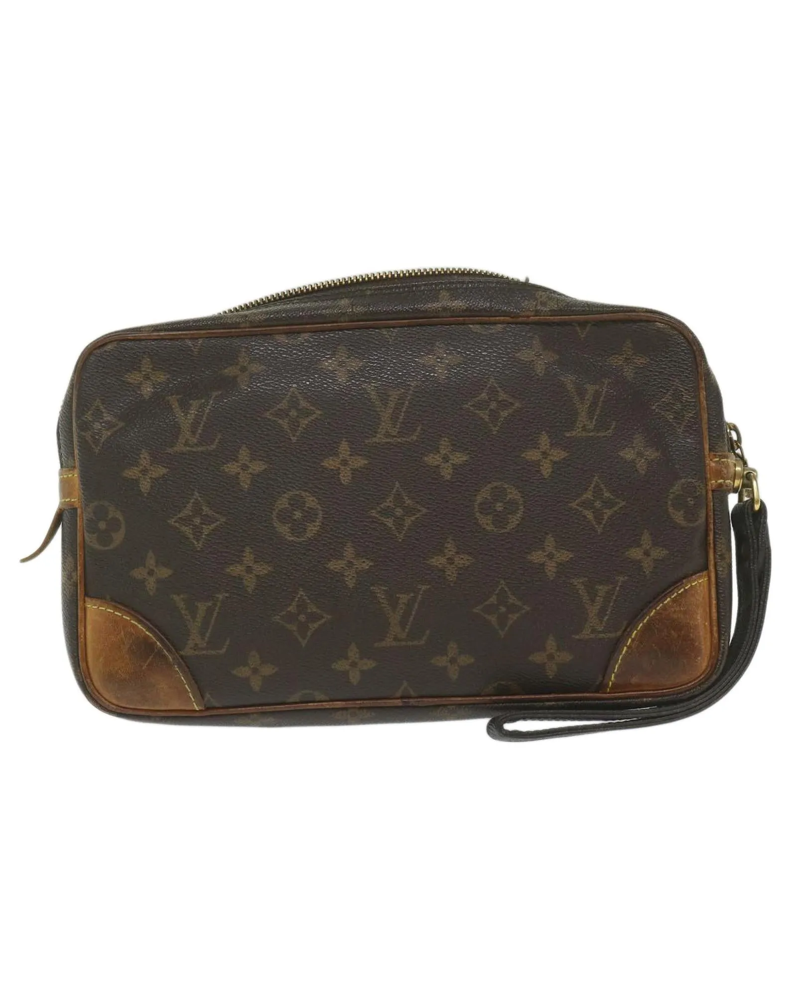 Monogram Canvas Clutch Bag with Accessories - Authentic LV