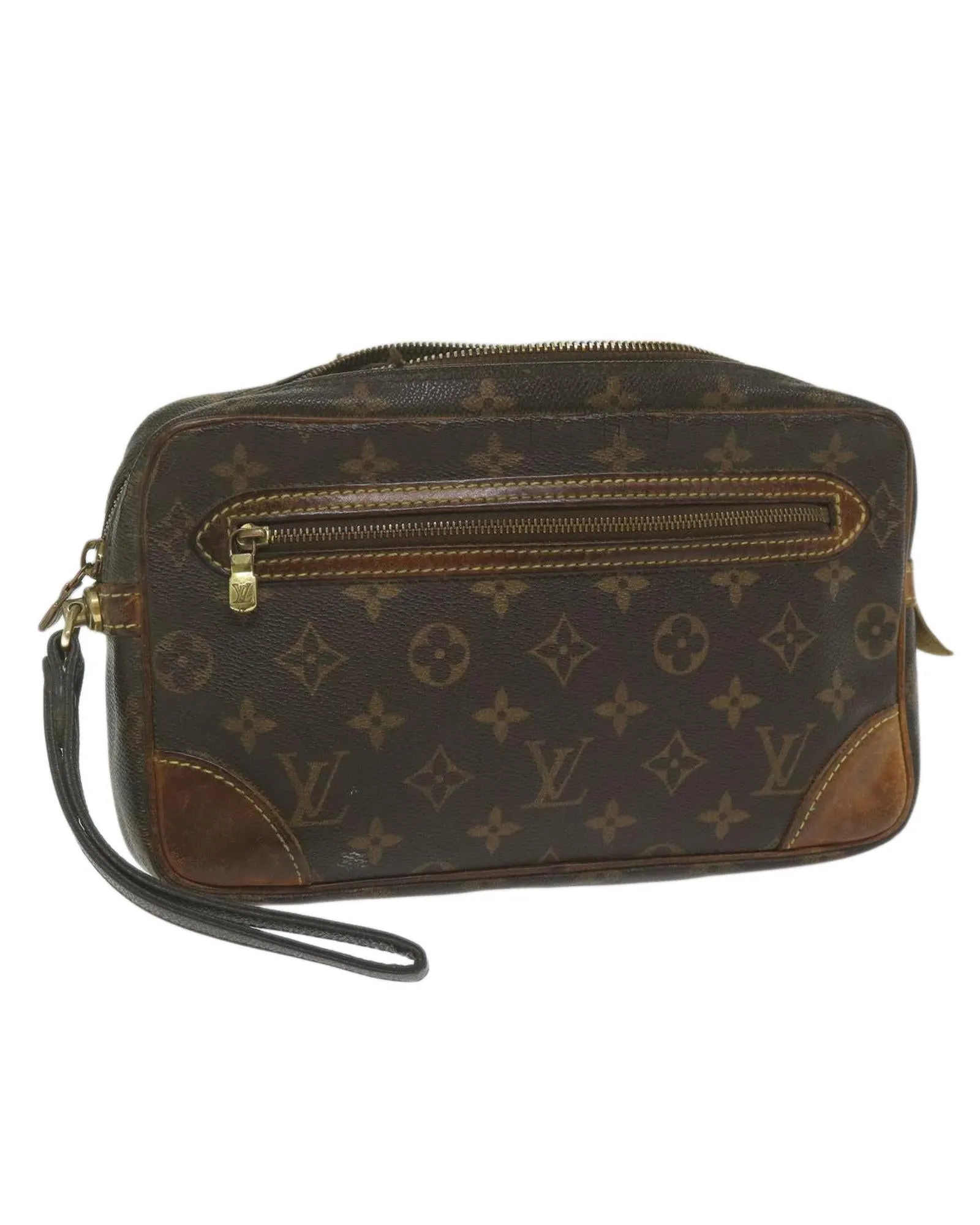 Monogram Canvas Clutch Bag with Accessories - Authentic LV