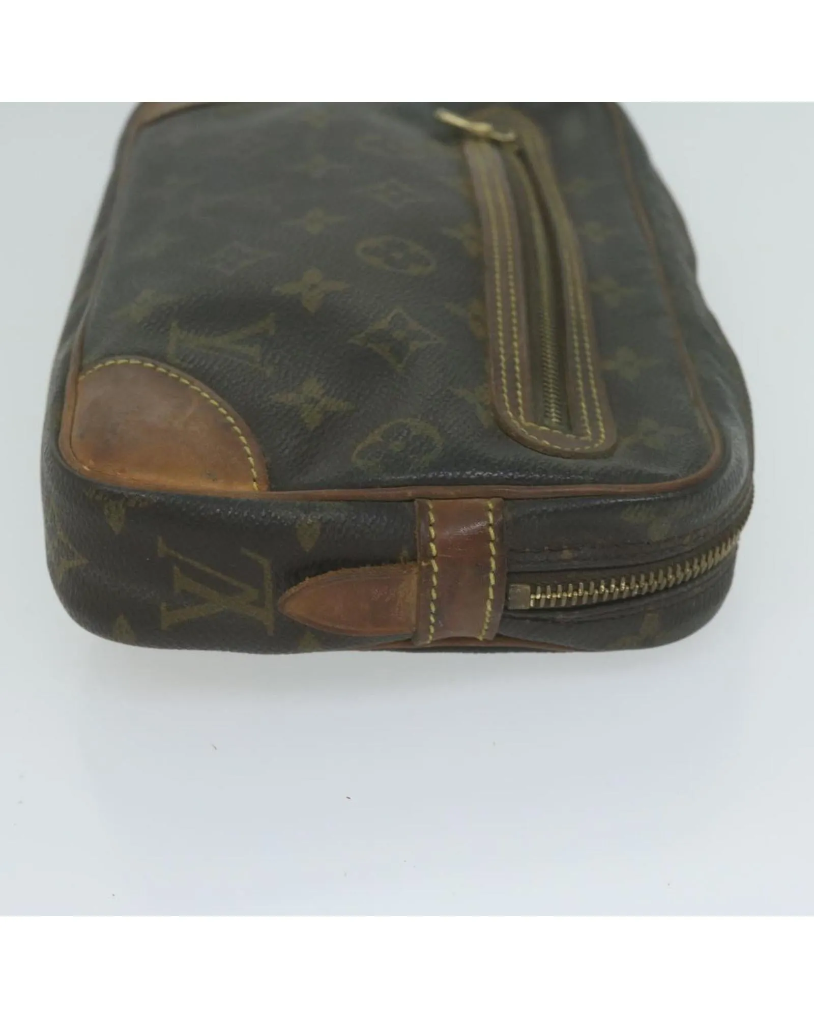 Monogram Canvas Clutch Bag with Dragonne Detail - Pre-Owned LV Authentic