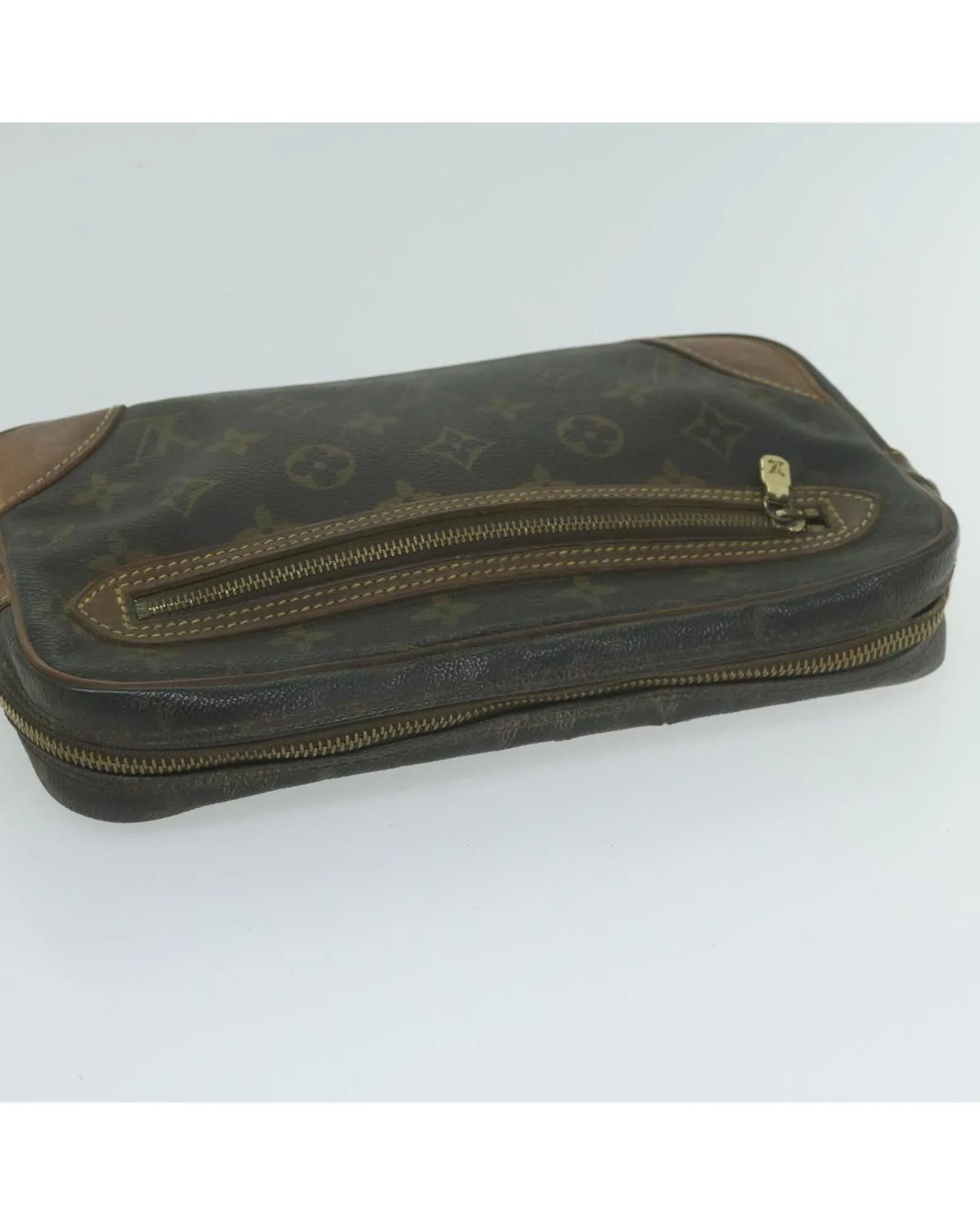 Monogram Canvas Clutch Bag with Dragonne Detail - Pre-Owned LV Authentic