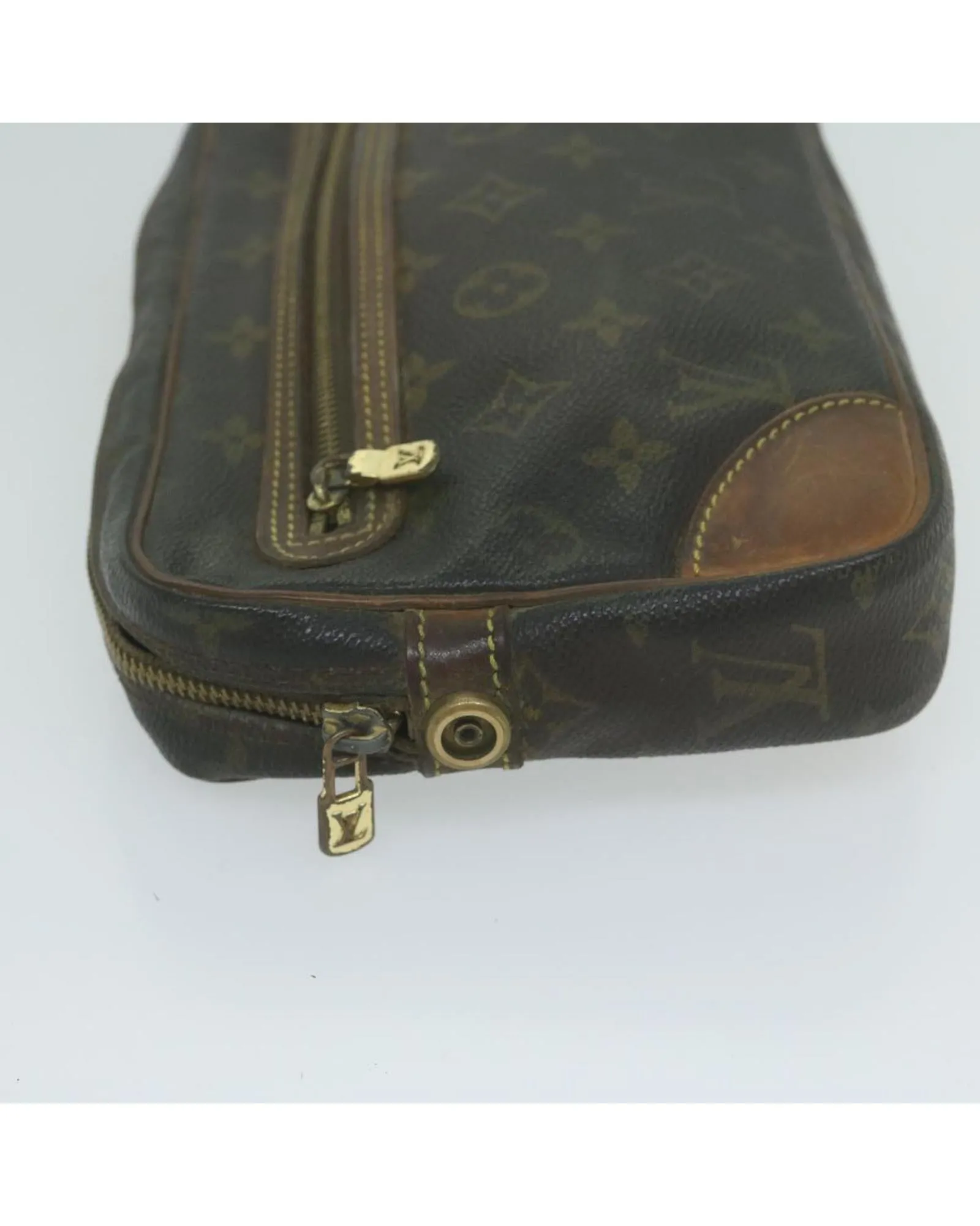 Monogram Canvas Clutch Bag with Dragonne Detail - Pre-Owned LV Authentic