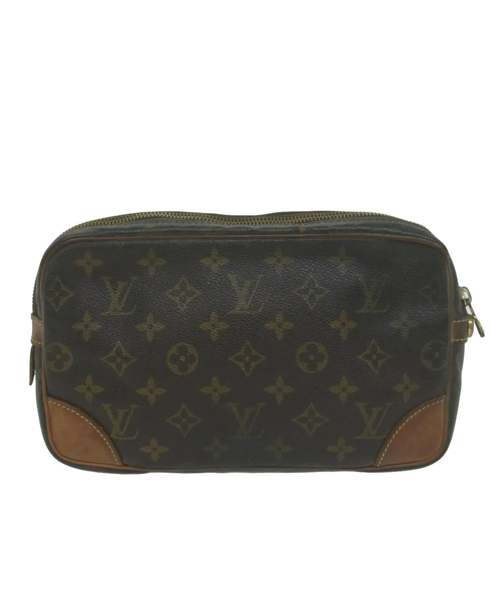 Monogram Canvas Clutch Bag with Dragonne Detail - Pre-Owned LV Authentic