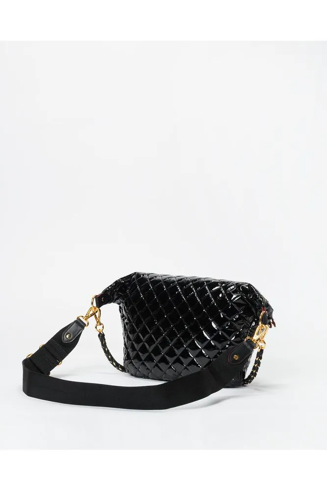 MZ Wallace Crosby Crossbody Sling Bag 1267C0434 | Black Lacquer