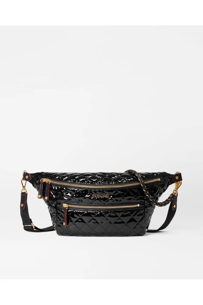 MZ Wallace Crosby Crossbody Sling Bag 1267C0434 | Black Lacquer