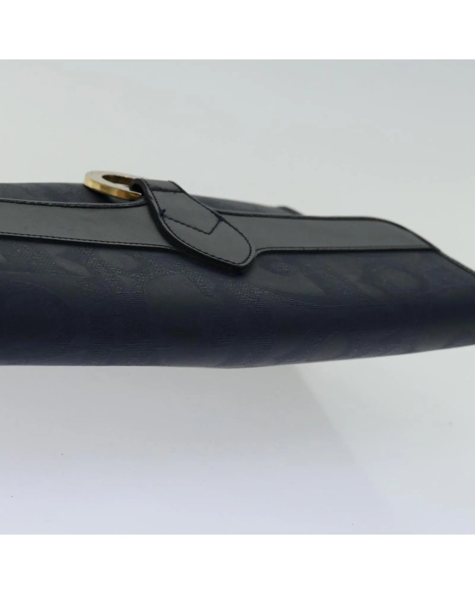 Navy Leather Shoulder Bag Christian Dior Style