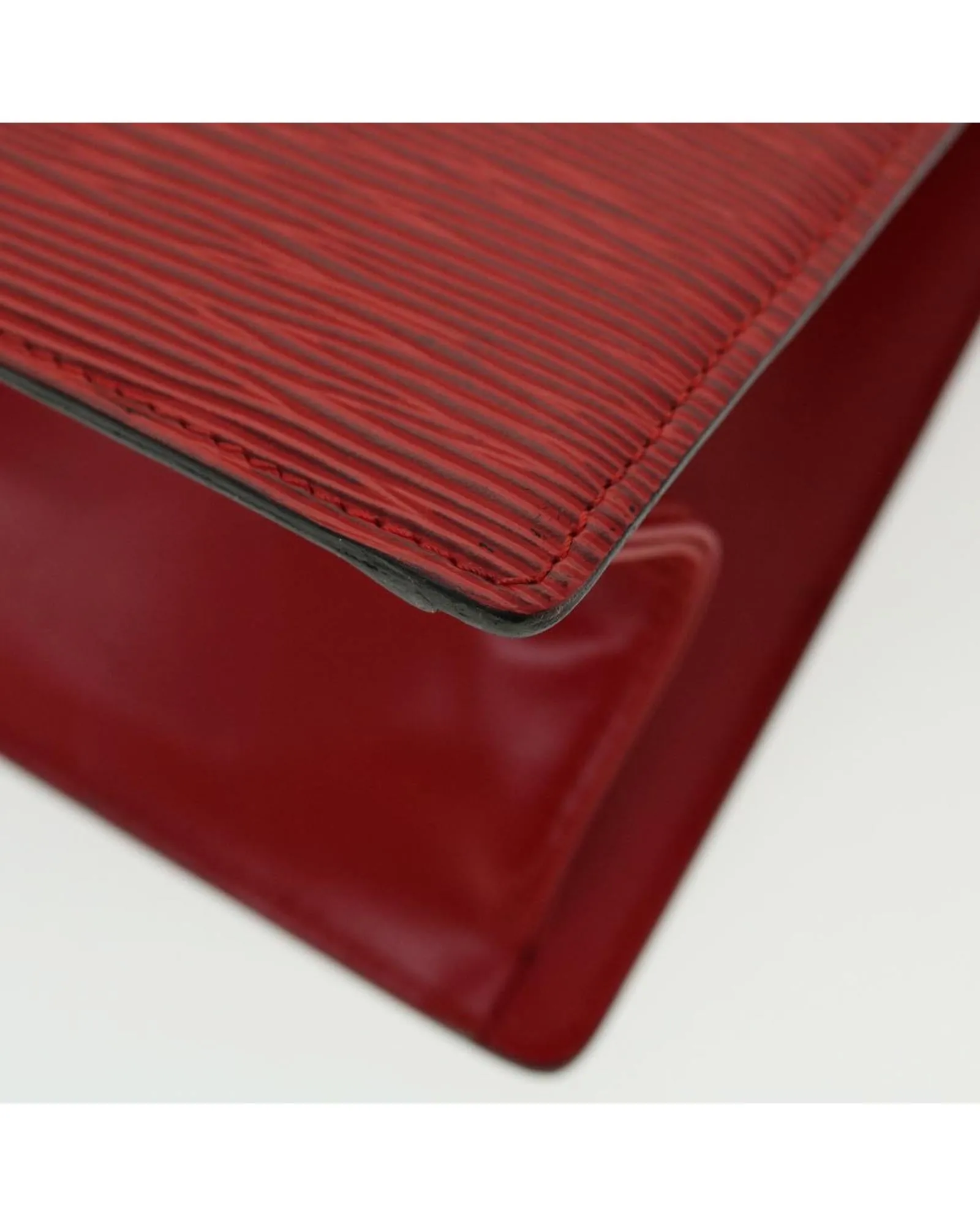 Red Epi Leather Clutch Bag