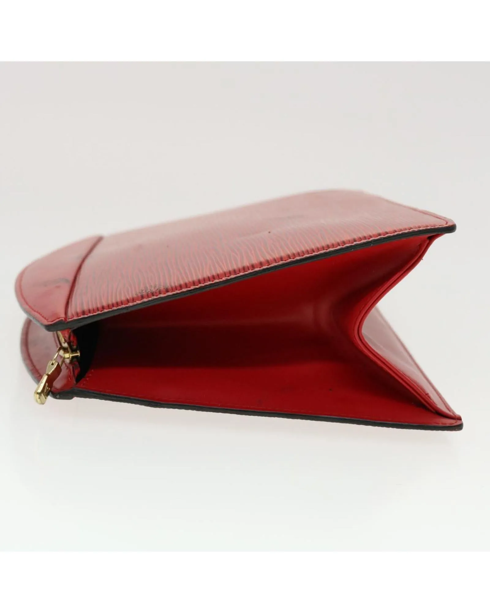 Red Epi Leather Clutch Bag