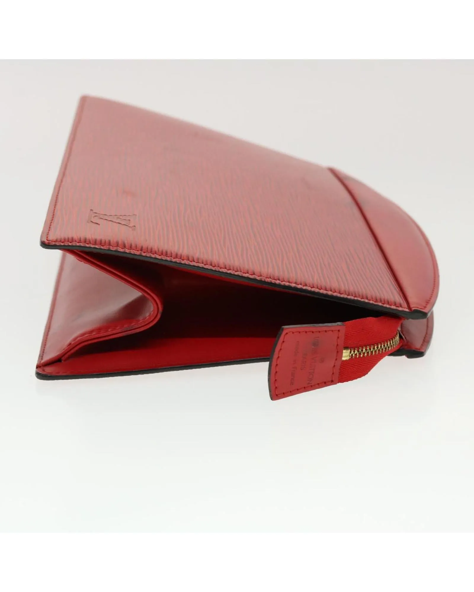 Red Epi Leather Clutch Bag