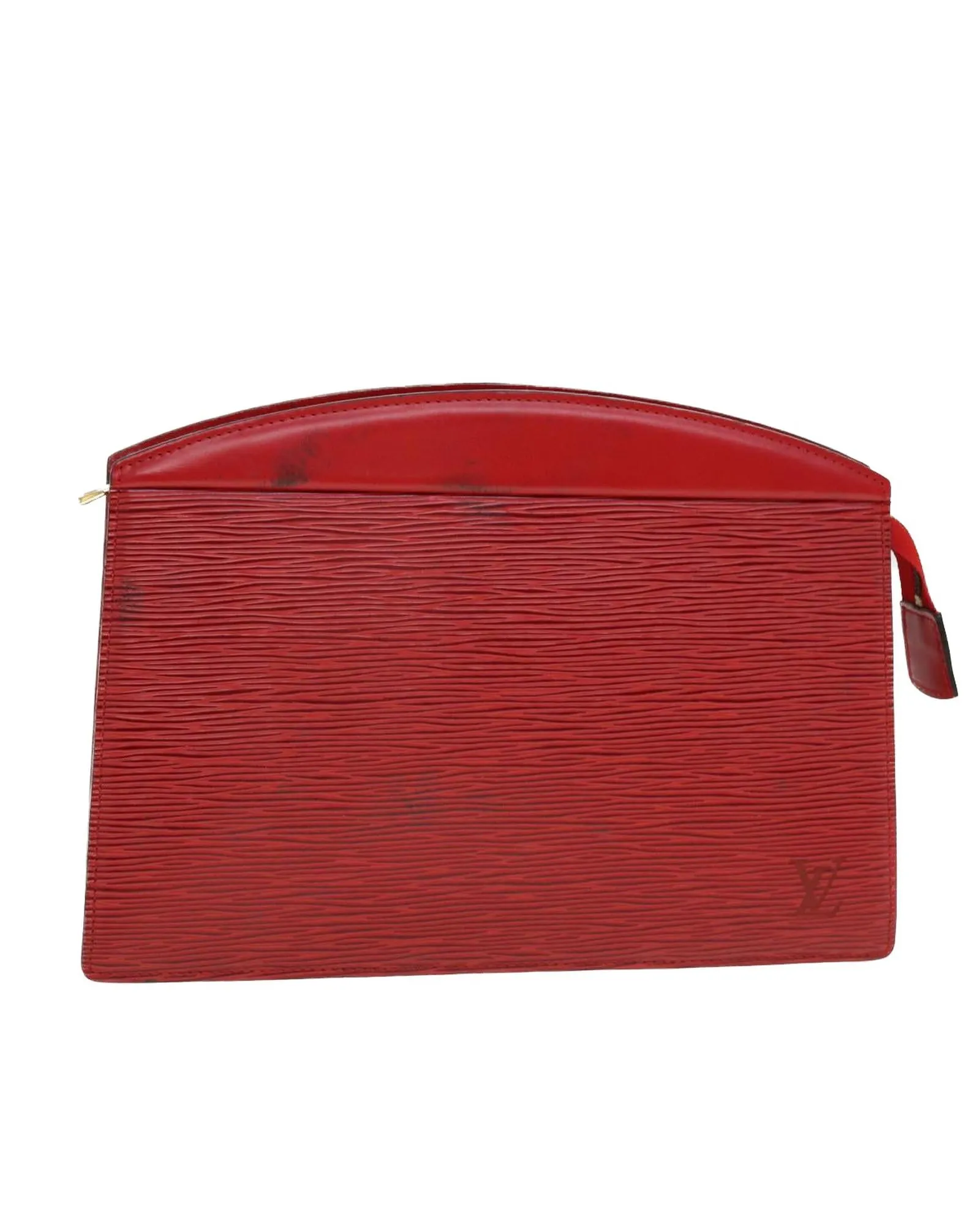 Red Epi Leather Clutch Bag