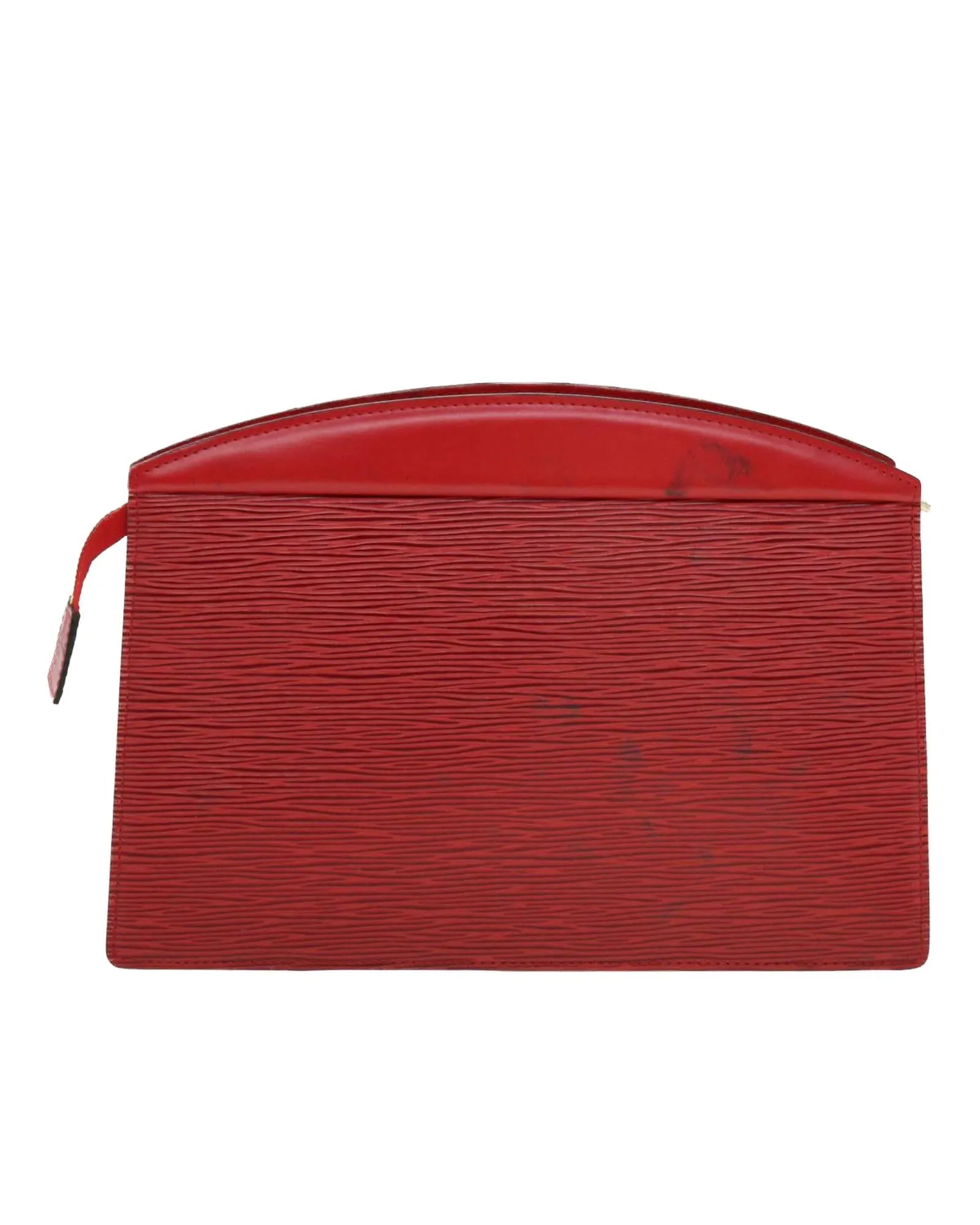 Red Epi Leather Clutch Bag