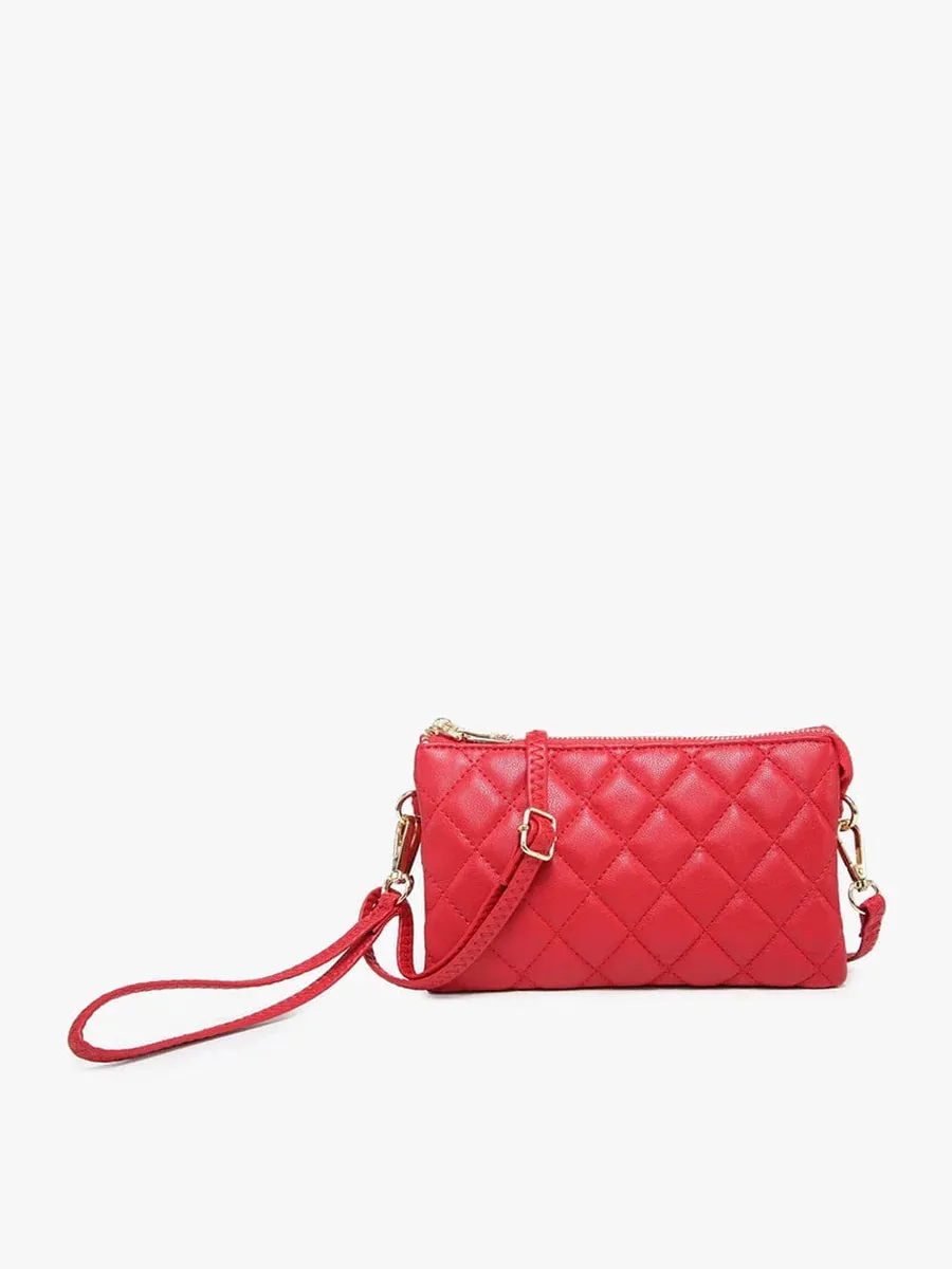 Riley Quilted 3 Compartment Crossbody/Wristlet