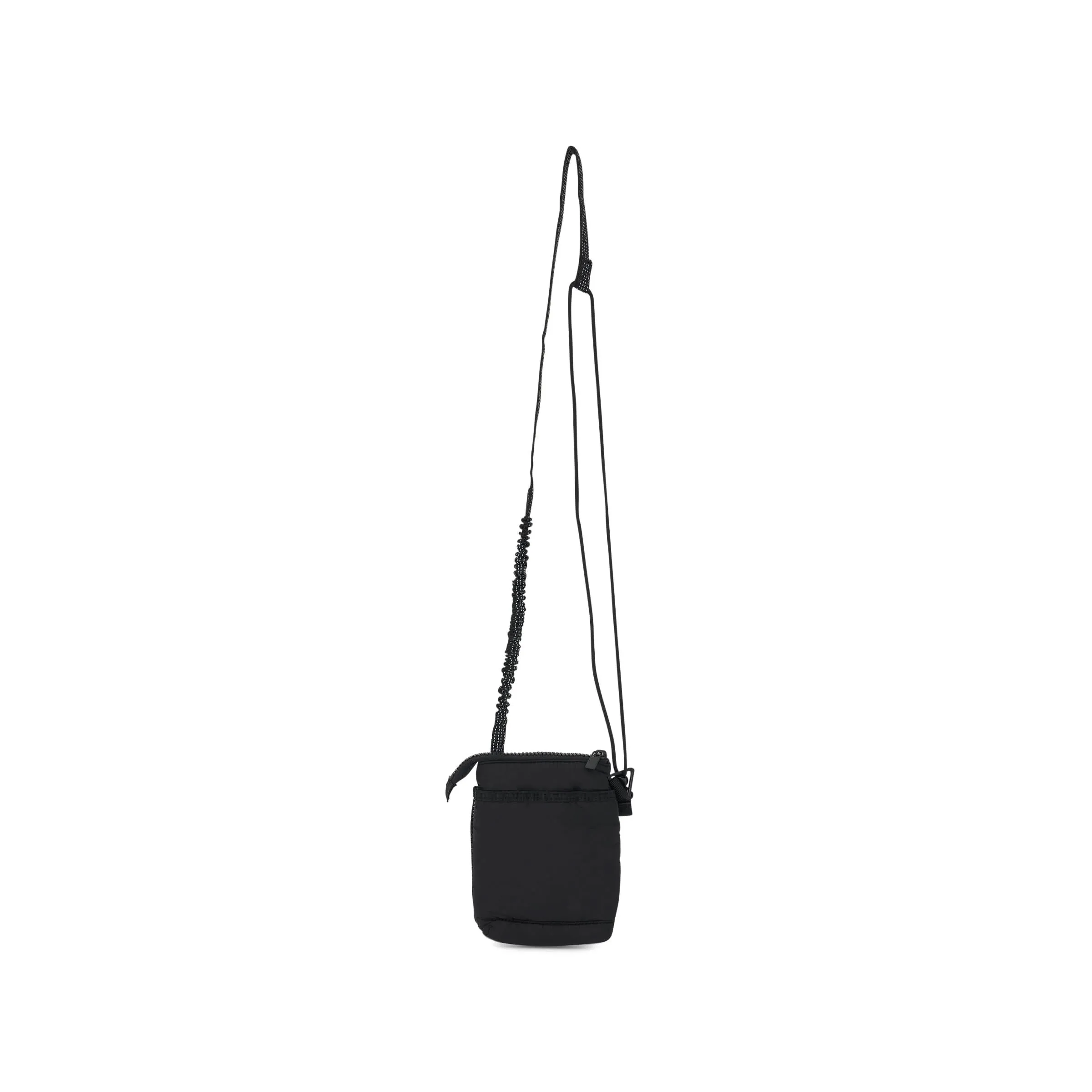 Ripstop Crossbody Bag with Logo Patch in Black