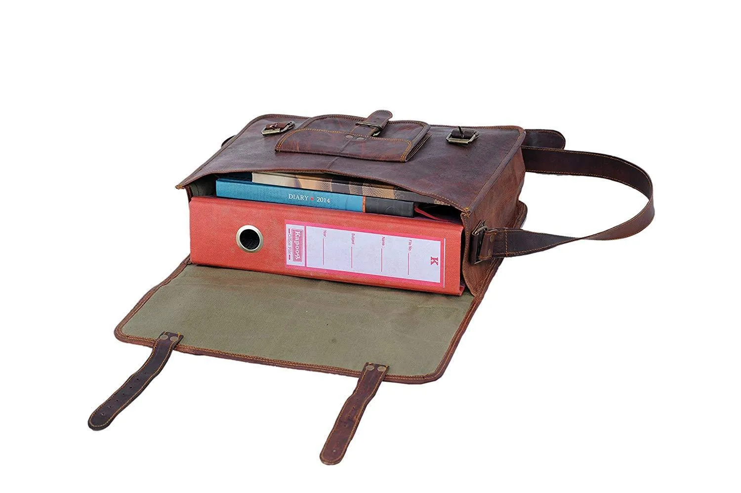 Rugged Leather Laptop Bag