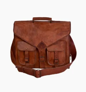 Rustic Leather Messenger Bag