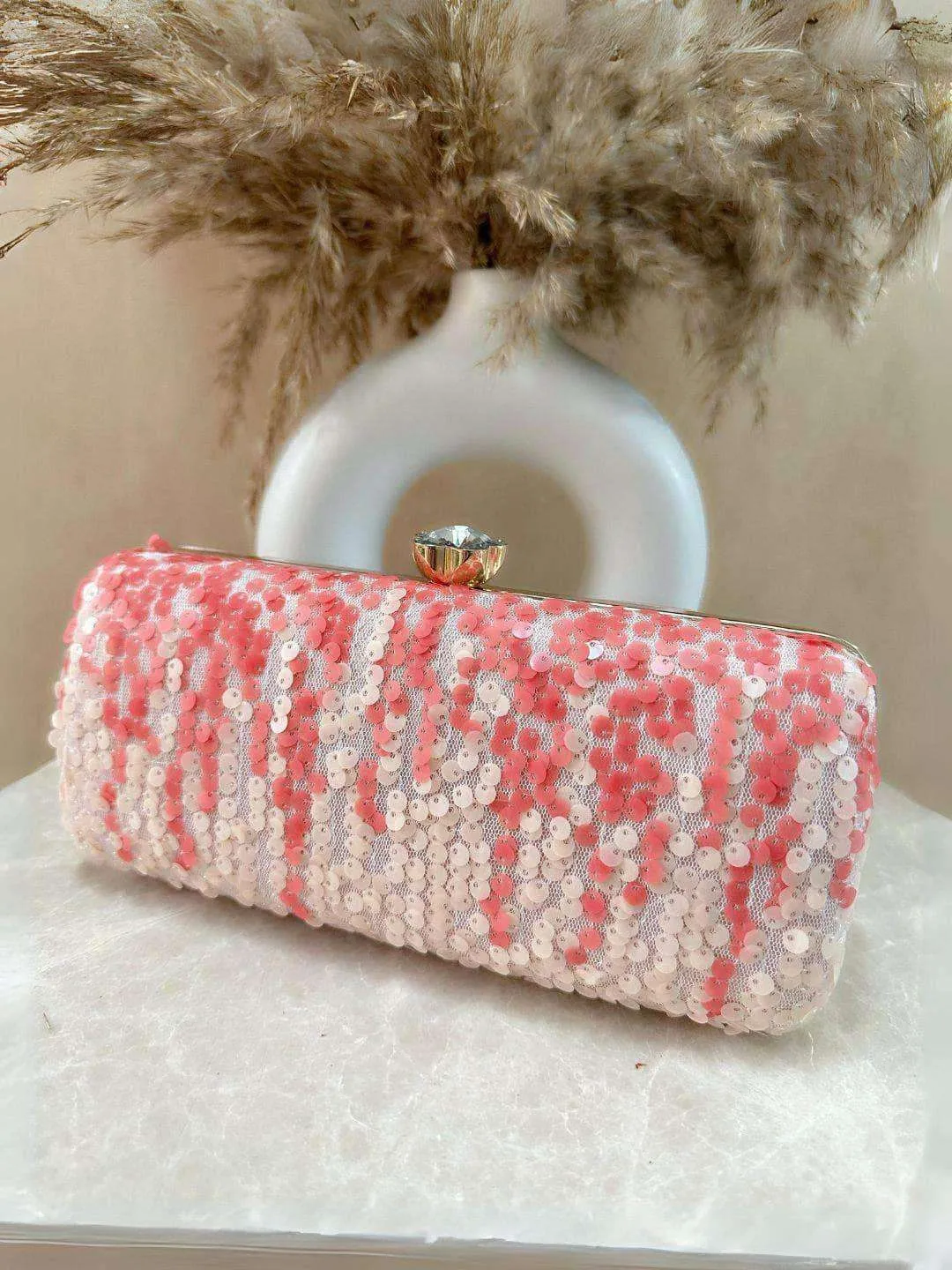 Soft Sequined Clutch