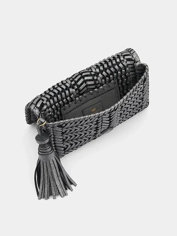 The Neeson Tassel Clutch in Anthracite