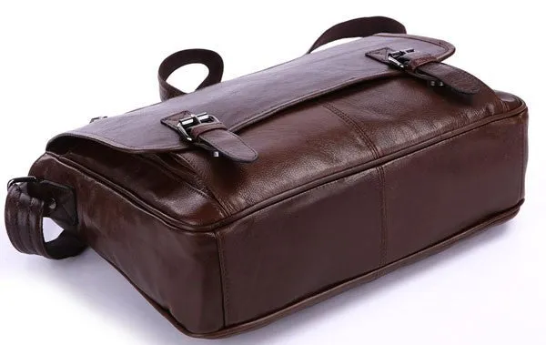 Vintage Fashion Genuine Leather Business Messenger Travel Bag