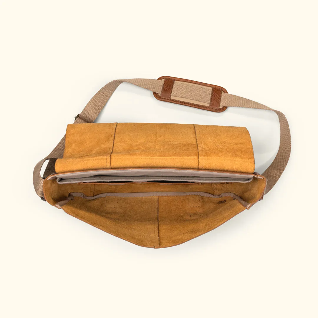 Walker Leather Messenger Bag | Rustic Tan