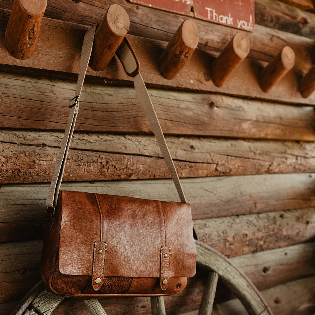 Walker Leather Messenger Bag | Rustic Tan