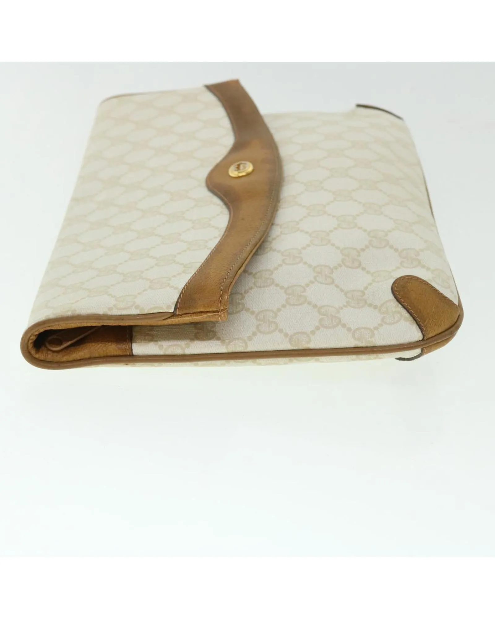 White GG Canvas Clutch Bag - Italian Made