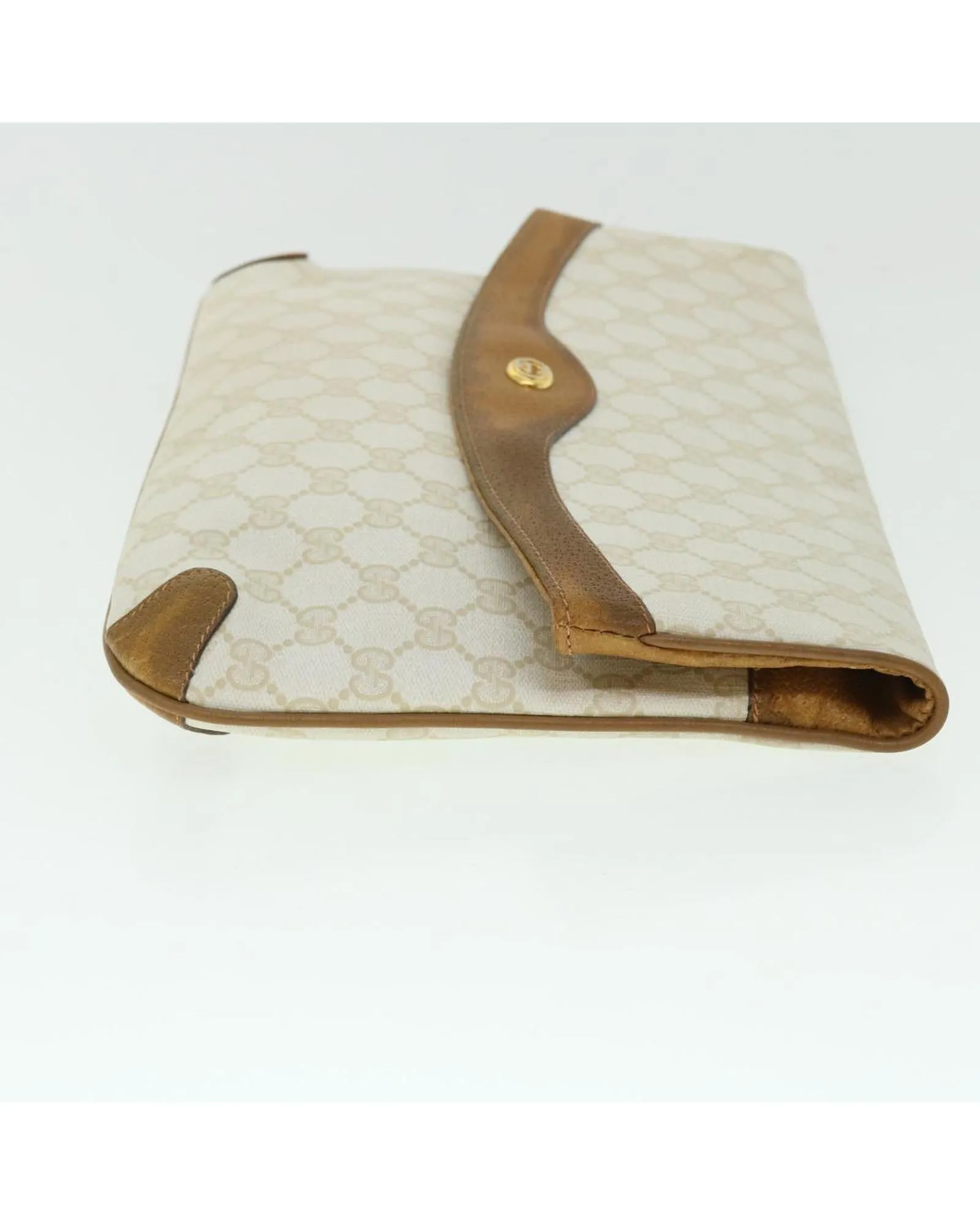 White GG Canvas Clutch Bag - Italian Made